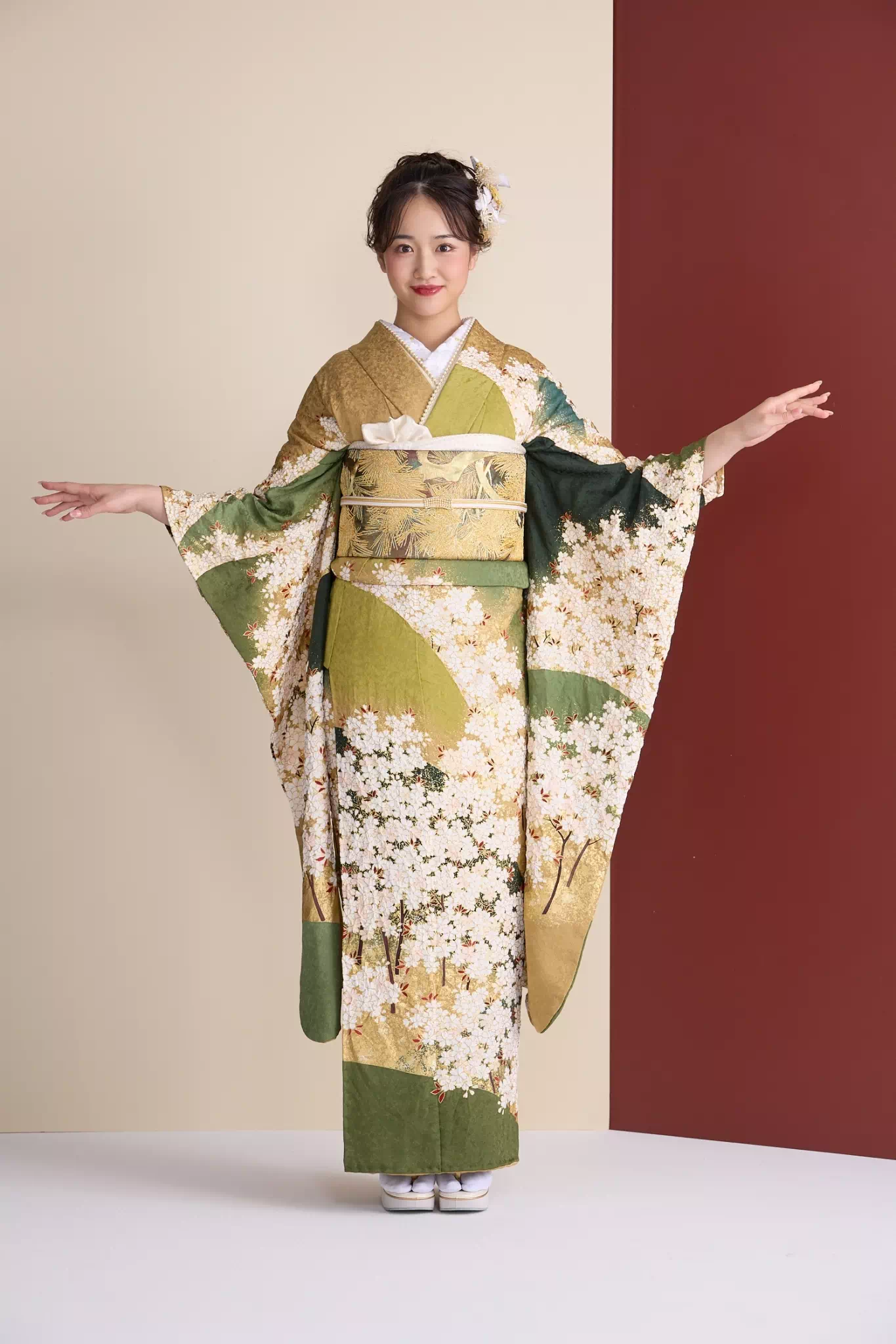 TAKAZEN姫路店　姫路市　成人式　卒業式　袴　振袖　イマドキ振袖　高級振袖　青柳